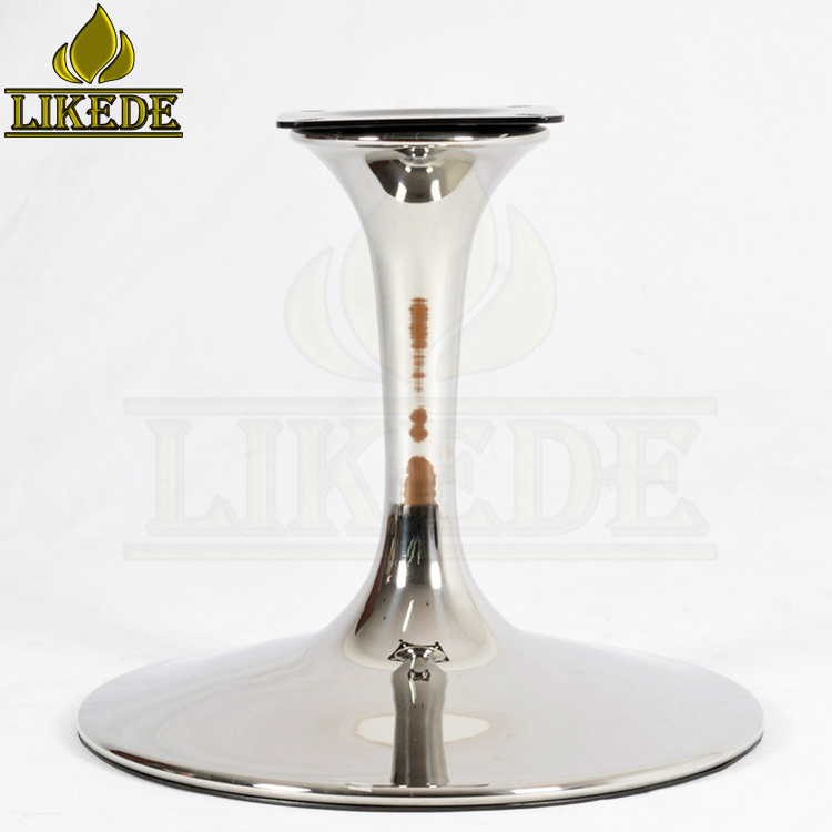 Modern design new trumpet chair leg tulip swivel chair leg 304# stainless steel chair base