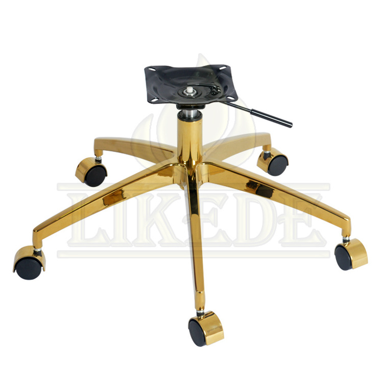 New five prong chair golden legs aluminum chair mechanism parts office furniture metal legs