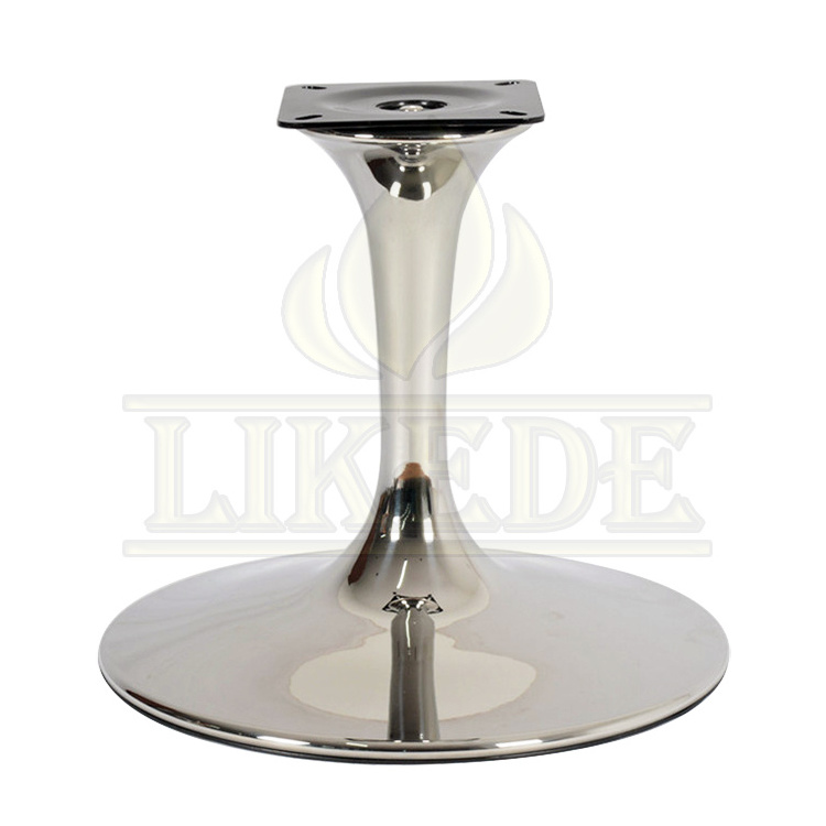 Modern design new trumpet chair leg tulip swivel chair leg 304# stainless steel chair base