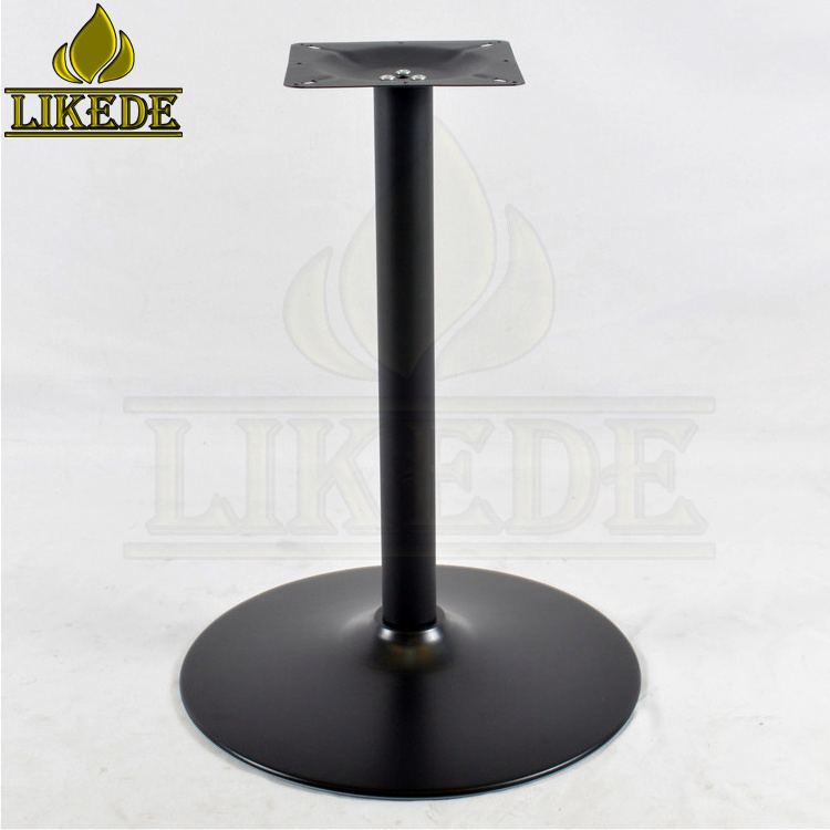 Hot sale metal iron black removable trumpet table leg