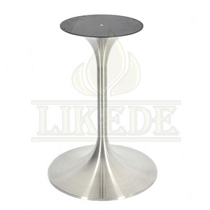 Hot sale 304# stainless steel table base metal trumpet tulip table base for coffe/dining/glass/marble/grantie table