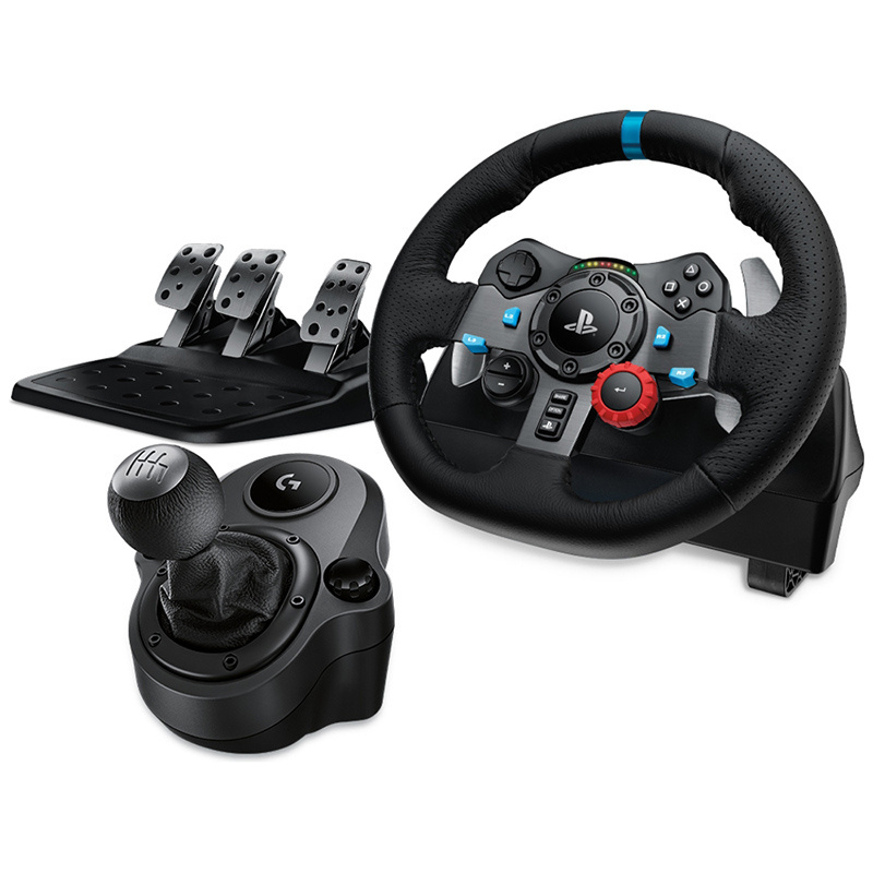 Logitechs G920 Driving Force Racing Wheel + Logitech G Driving Force Shifter Bundle, Stainless Steel, 100% Original