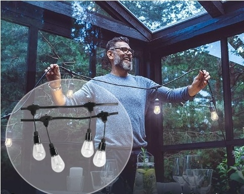 Outdoor String Lights S14 DC12V ICGS8208 IP65  Led Light Strings Garden Backyard Gazebo Porch Outdoor Party Decorations