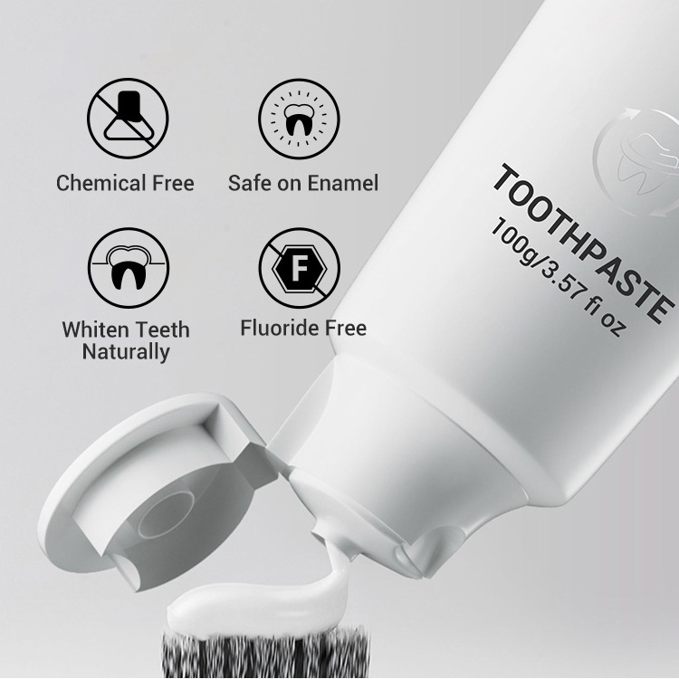 Natural Fluoride Free Toothpaste Whiter Teeth Breath Refresh Peppermint Whitening Toothpaste