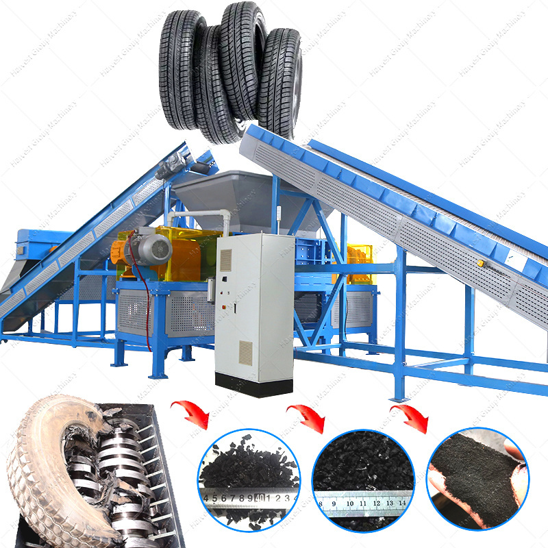 tyre chipper tyre crushing machine tire shredder for rubber