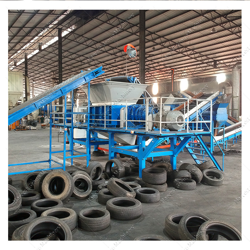 The cheapest plant waste used rubber shredder make rubber powder price OTR Tyre Recycling Machine For Making Rubber Powder