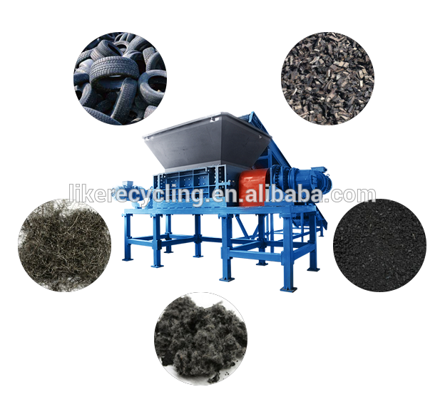 tyre chipper tyre crushing machine tire shredder for rubber