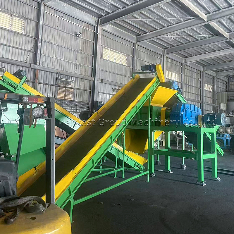 Full Automatic Waste Tire Recycling Rubber Granule Tire shredder machine tyre recycle machine