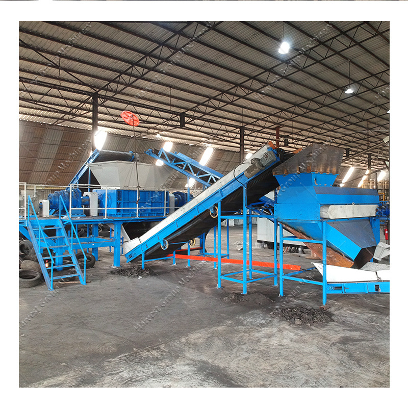 Full automatic customizable tire recycling machinery Tire Shredders Equipment Scrap Tire Recycle Shredding Crusher Machine