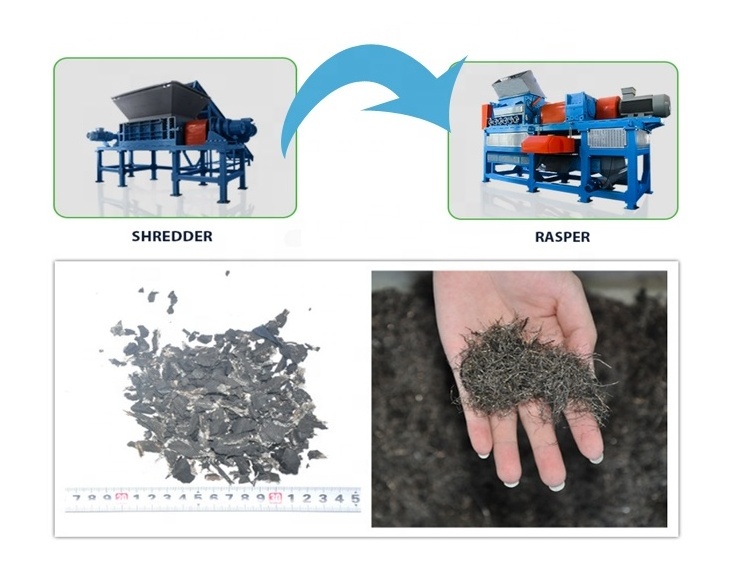 tyre recycling business tire mulching machine tyre shredder for sale