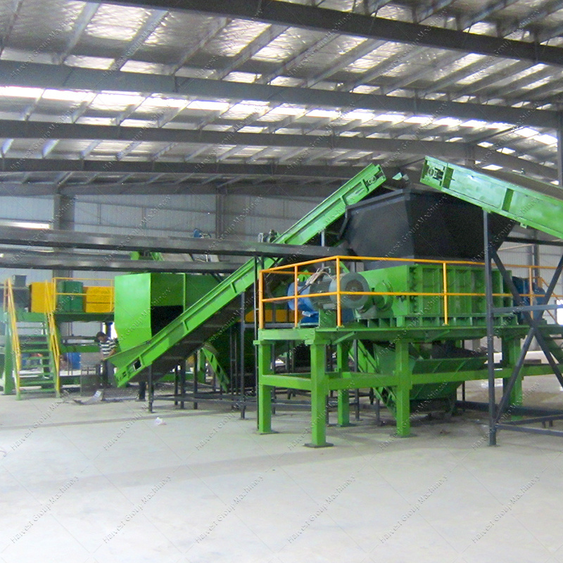 Factory Price plc motorcycle tire shredder machine waste tire recycling production line used tyre shredder machine