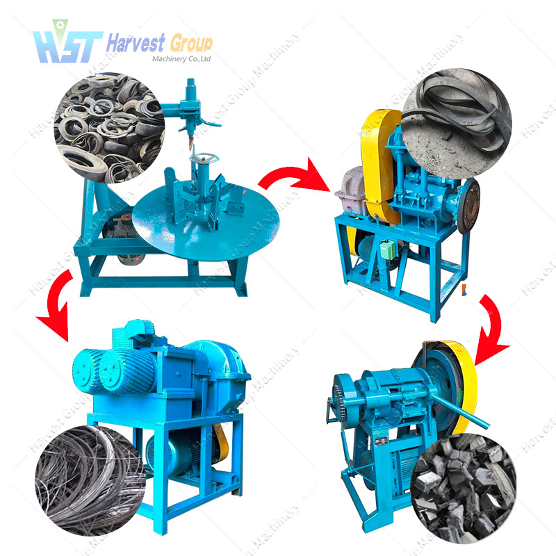 used tire shredder machine/ tyre cutter/ waste tyre crushing machine hot sell  tire sidewall cutting machine used tire cutter