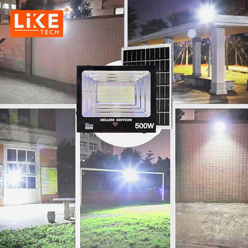 LikeTech  100W 200W 300W 400W 500w garden wall mounted waterproof led 1000W outdoor street solar flood lights