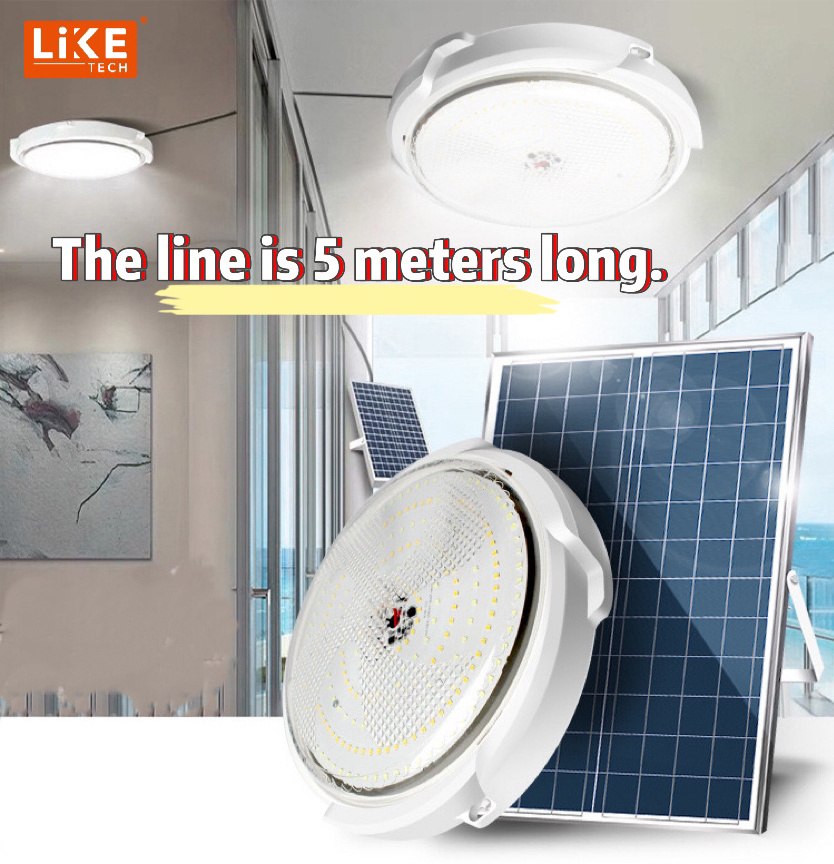 LikeTech 100W 200W 400W 500W 600W 1000W Outdoor Indoor Ceiling Lighting LED Solar Ceiling Light