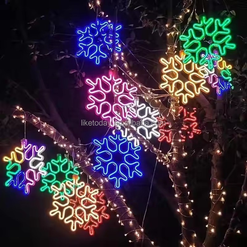 15.7in  40cm snowflake LED lights Star Snowflake solid steady led hanging LED window tree Christmas lights