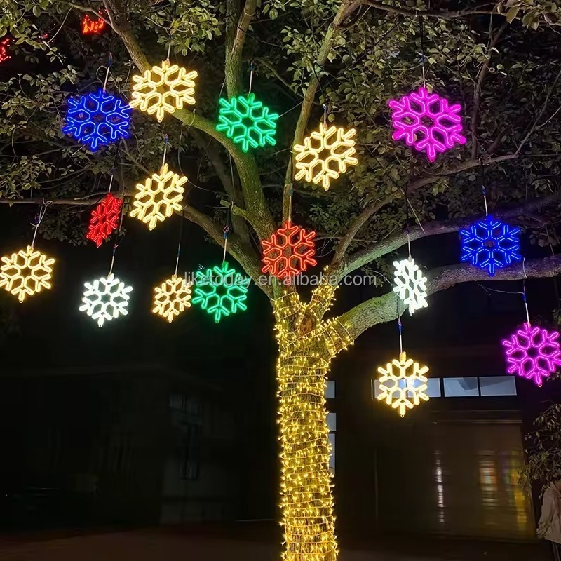 15.7in  40cm snowflake LED lights Star Snowflake solid steady led hanging LED window tree Christmas lights