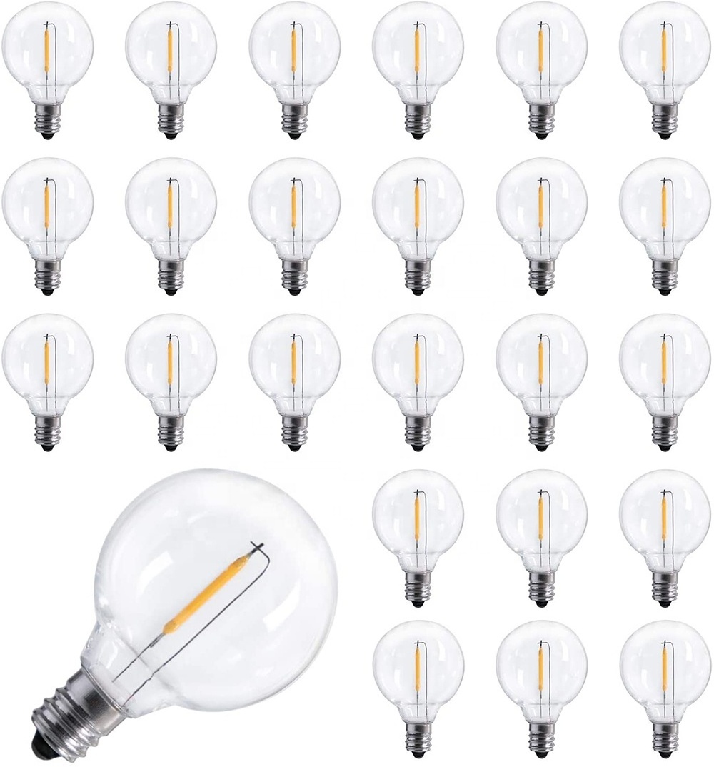 25pk High Quality Dimmable Vintage Edison G40 LED filament leb bulb Lamp Replacement bulbs