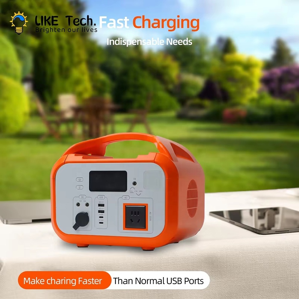 110-220V Outdoor Portable Mobile Power Bank Power Station Emergency Energy Storage Battery LifePO4 600w 800wh Solar Generator