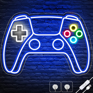 LED Neon Light Gamer Neon Sign Light Gamer Room Decor for Gaming Wall Decor USB Powered Boys Kids Gifts Gamepad Shaped Sign