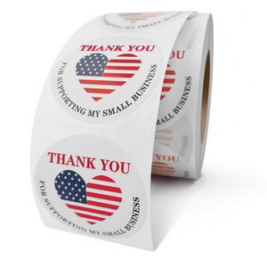 Custom Adhesive Floral Thank You Sealing Sticker Custom Printing Labels for Small Business Paper Waterproof Gift & Craft Accept