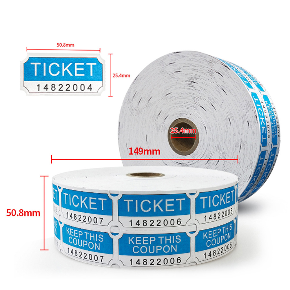 2000 Sheets Large Roll Pull Tab Continuous Numbering Accept Custom Colors and Logos Offset Printing Lottery Tickets Sweepstakes