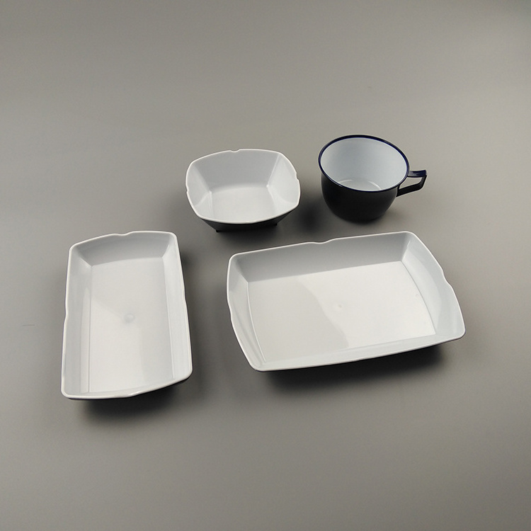 High quality  Rotable tableware for airline Restaurant Square   Dinnerware Dinnerware Sets