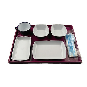 High quality  Rotable tableware for airline Restaurant Square   Dinnerware Dinnerware Sets