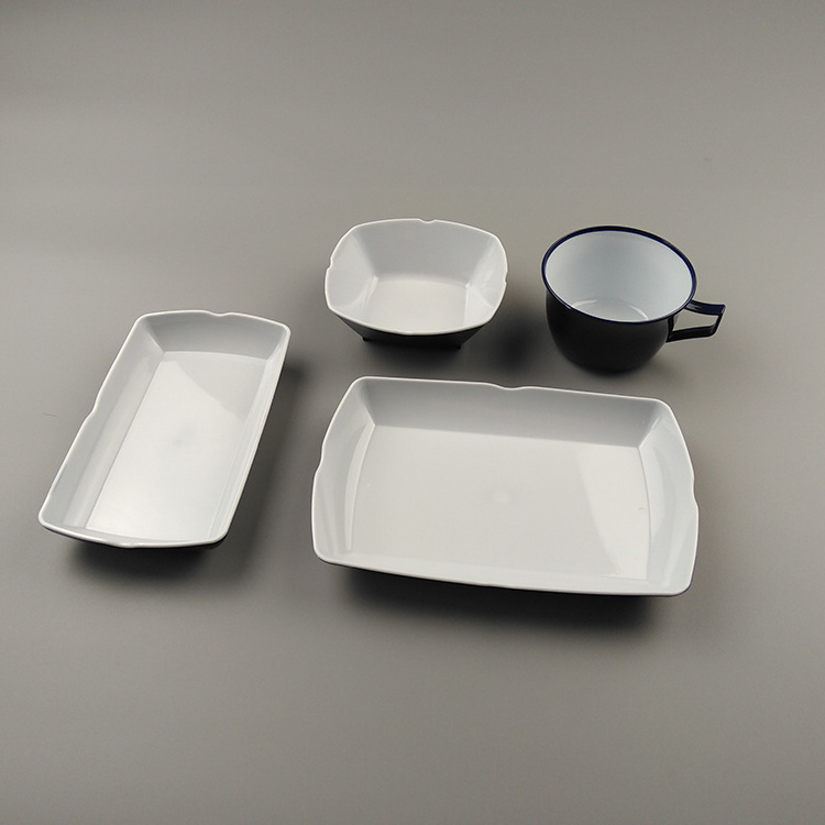 High quality  Rotable tableware for airline Restaurant Square   Dinnerware Dinnerware Sets