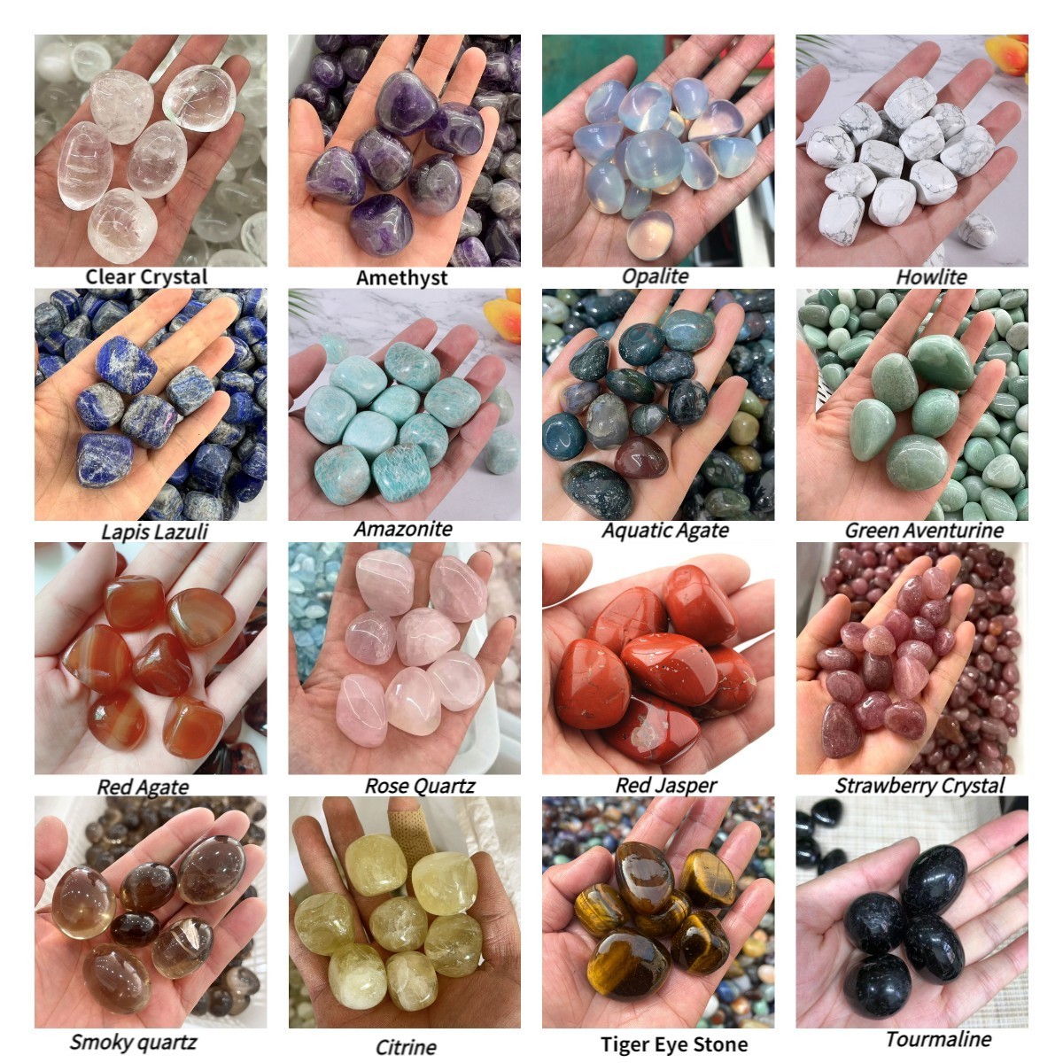 Polished Tumbled Stones And Healing Crystals Bulk Rocks Gem Stones for Tumbling Home Decoration Reiki Gifts Therapy Beginners