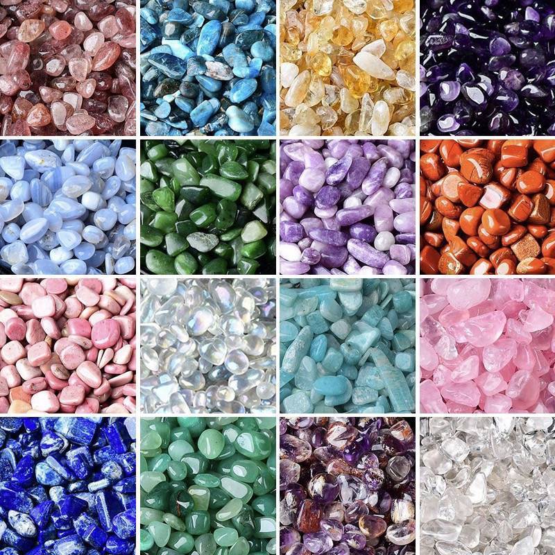 Bulk Tumbled Chips Stones Crushed Crystal Quartz Natural 7 Chakra Gemstone Vase Filler Rocks Succulent Plant Small Fish Tank