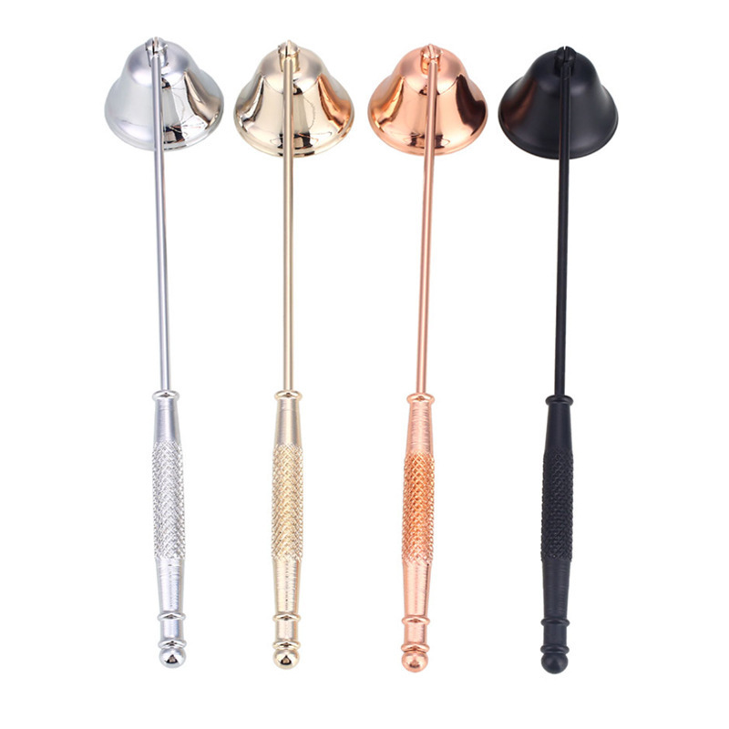 Bell Candle Cover Tool Candle Snuffer Extinguisher with Long Handle Flame Snuffer for Putting Out Candle Flame Safely