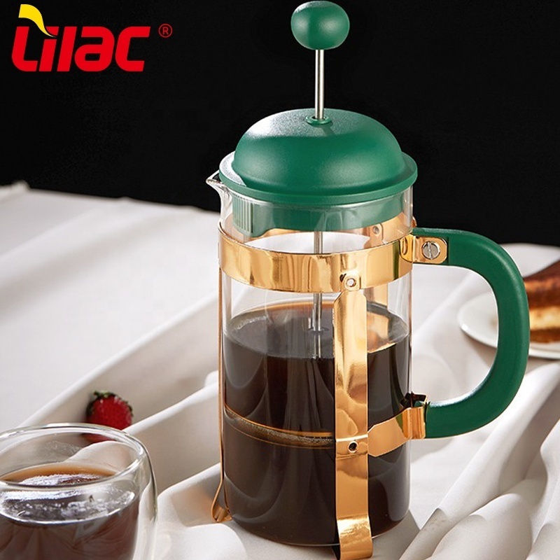 Lilac BSCI SGS LFGB prensa francesa portable tea strainers french coffee and tea press maker for tea