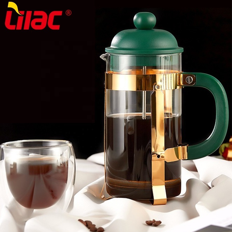 Lilac BSCI SGS LFGB prensa francesa portable tea strainers french coffee and tea press maker for tea