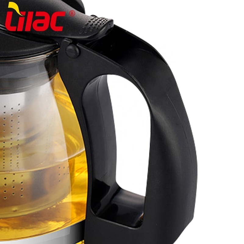 Lilac BSCI SGS LFGB chinese the best wholesale modern japanese infuser kettle set transparent glass teapot tea pot with infuser