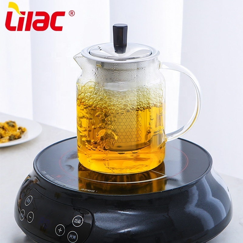 Lilac BSCI SGS LFGB 450ml 600ml heat resistant tekrus oriental infuser indian teapot filter stainless steel tea infuser