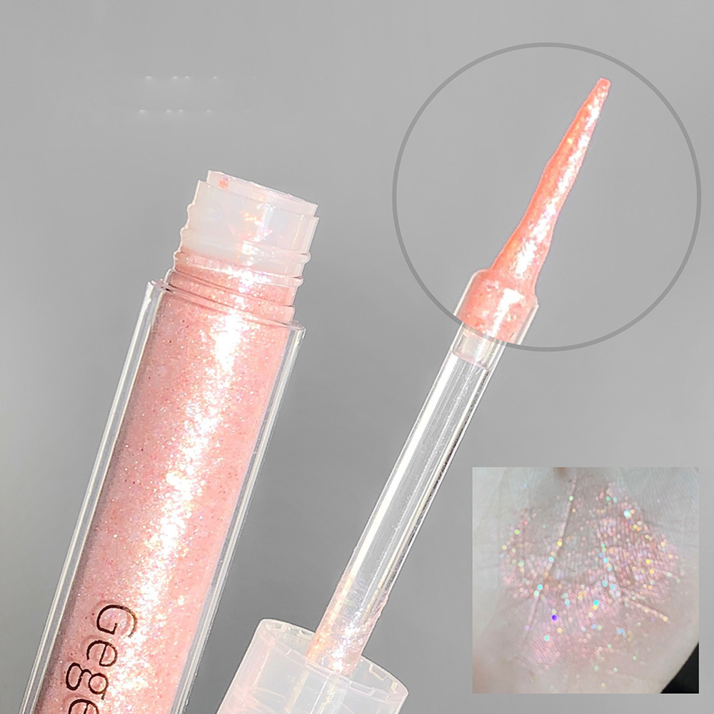 Gege Bear Fine Flash Pearlescent Non-Flying Powder One Drop Of Tears Brightening Loose Glitter Glue Pigmented Liquid Eyeshadow