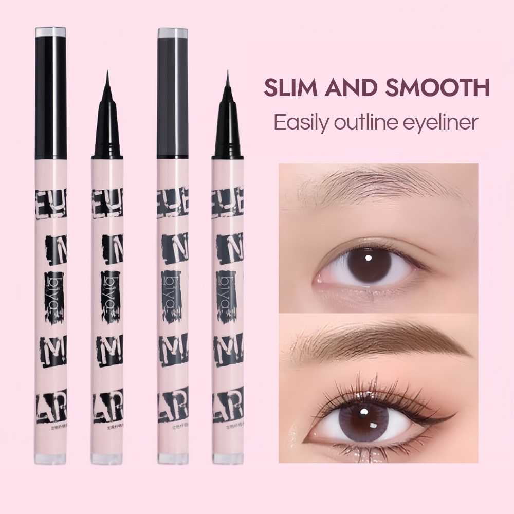 BIYA Slim Multi-Purpose Liquid Eyeliner Waterproof anti-sweat Non-smudging Instant dry Long-lasting Color Novice Eyeliner