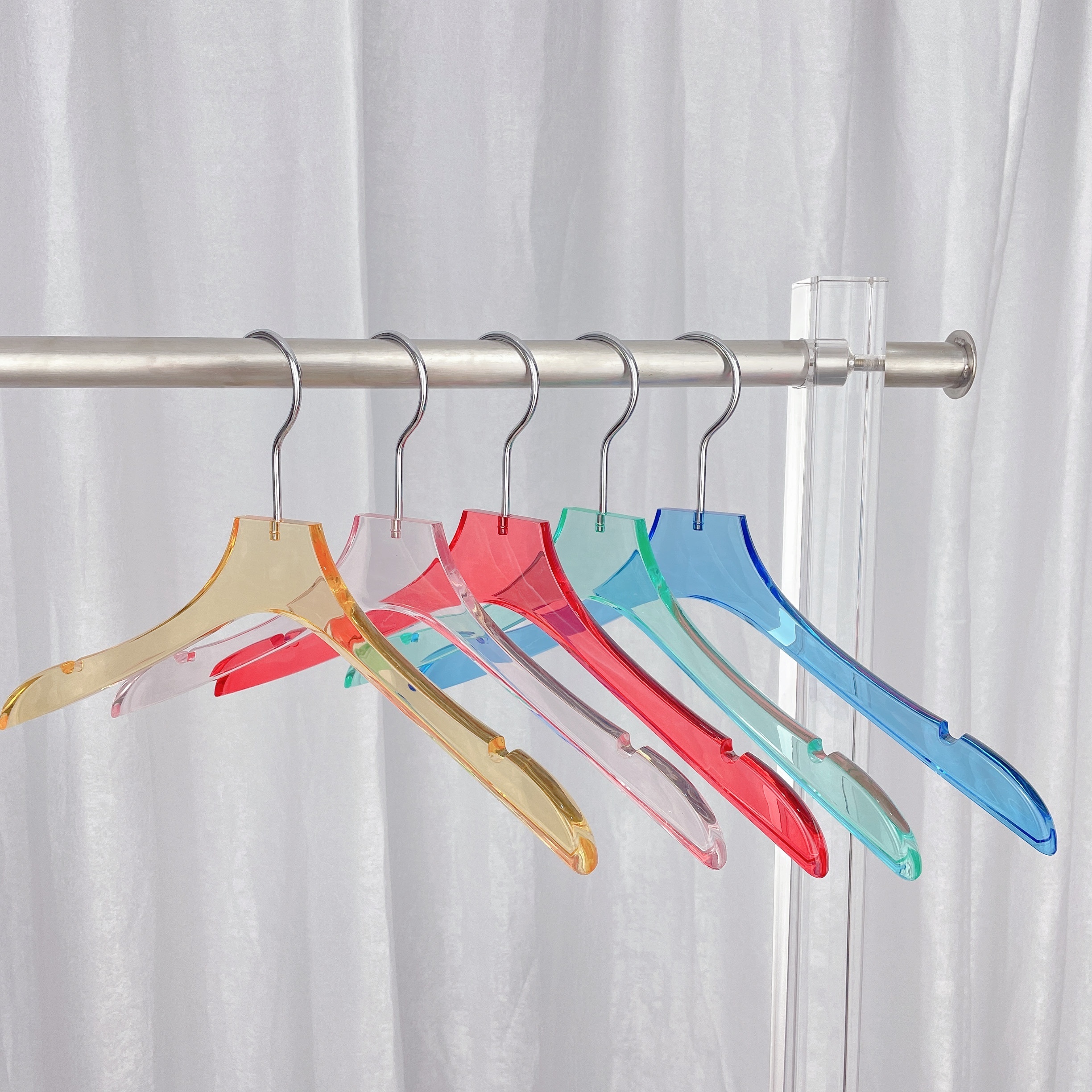 Factory custom clear PMMA coat hanger  acrylic clothes hanger