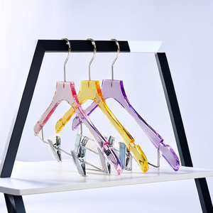 Famous Brand Crystal Acrylic Clothes Hanger Acrylic Suit Shirt Hangers for New Clothing Store