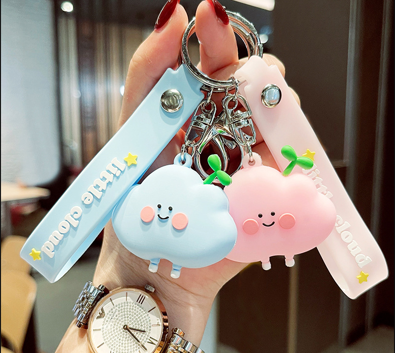 Wholesale Anime Keychain Cute Cartoon 3D PVC Designer Kids Women Silicon Mini Backpack Key ring Accessories Rubber Key chains