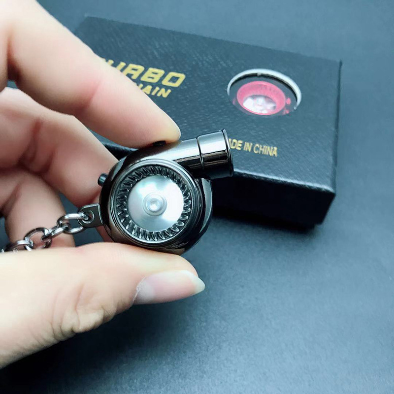 Lilangda Automotive Part Car Gift keyChain Ring Keychain Electric Turbo Lighter Keychain with Turbo & BOV Sounds