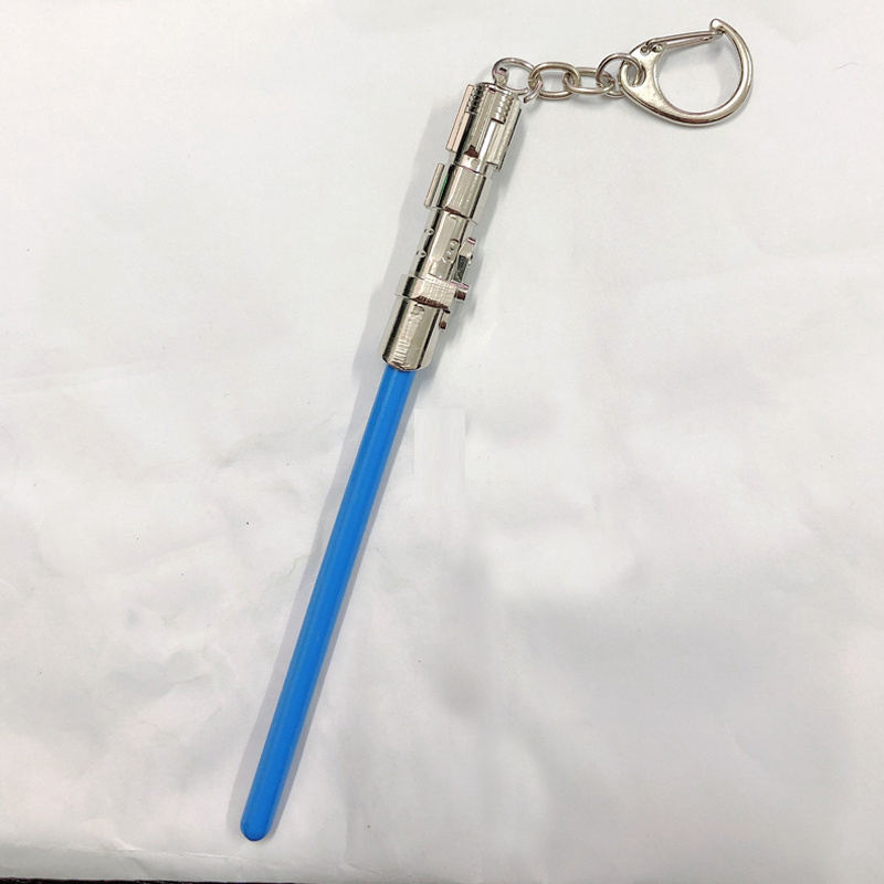 Lilangda Wholesale Cosplay Toys War keychain Star Metal Lightsaber Light Saber Telescopic Figure Toys Lightsaber Keychain