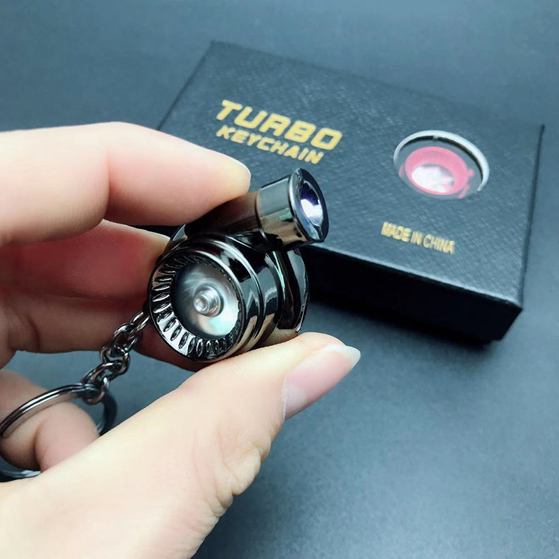 Lilangda Automotive Part Car Gift keyChain Ring Keychain Electric Turbo Lighter Keychain with Turbo & BOV Sounds