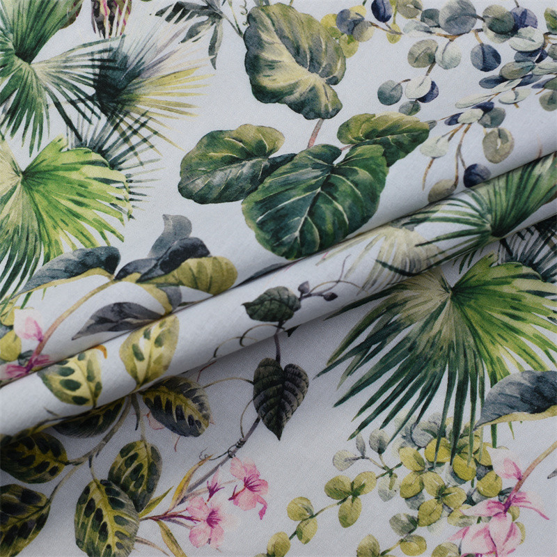 Low moq custom digital printing  high quality custom pattern floral cotton twill 100% cotton fabric