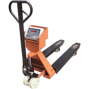 1t, 2t industrial mild steel manual lift pallet truck weighing scale