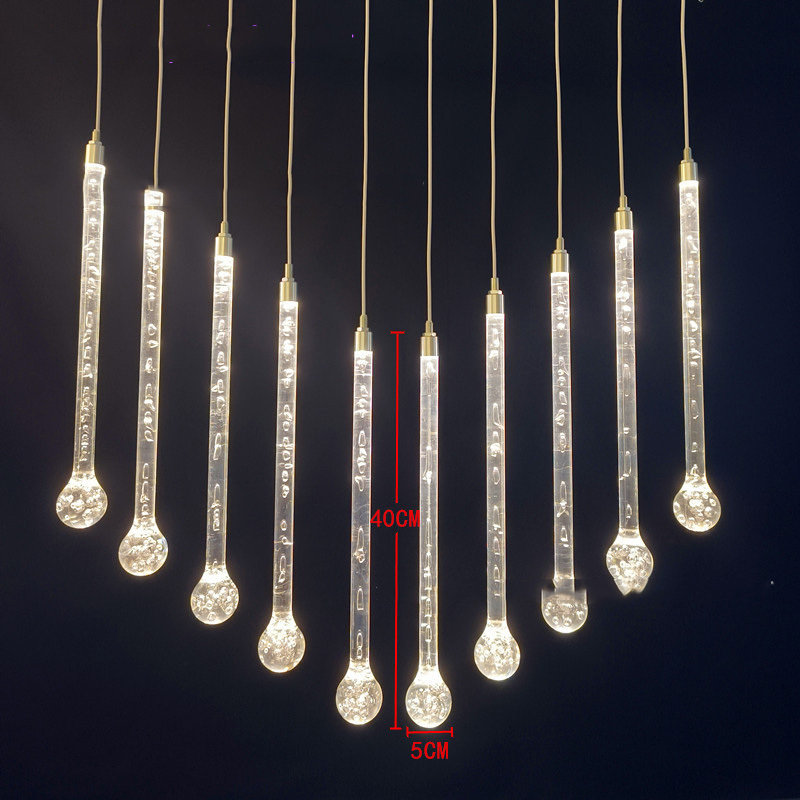 10heads water drop ceiling decorative lights new wedding props acrylic Meichen transparent crystal flower pendant ornaments