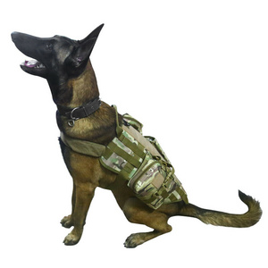 Customized Nylon Tactical Dog Carrier Set Molle Tactical Dog Vest with Pouch Training