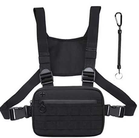 Outdoor Training Chest Bag Hiking Molle Adjustable Pouch Men's Tactical Vest Chest Rig Bag