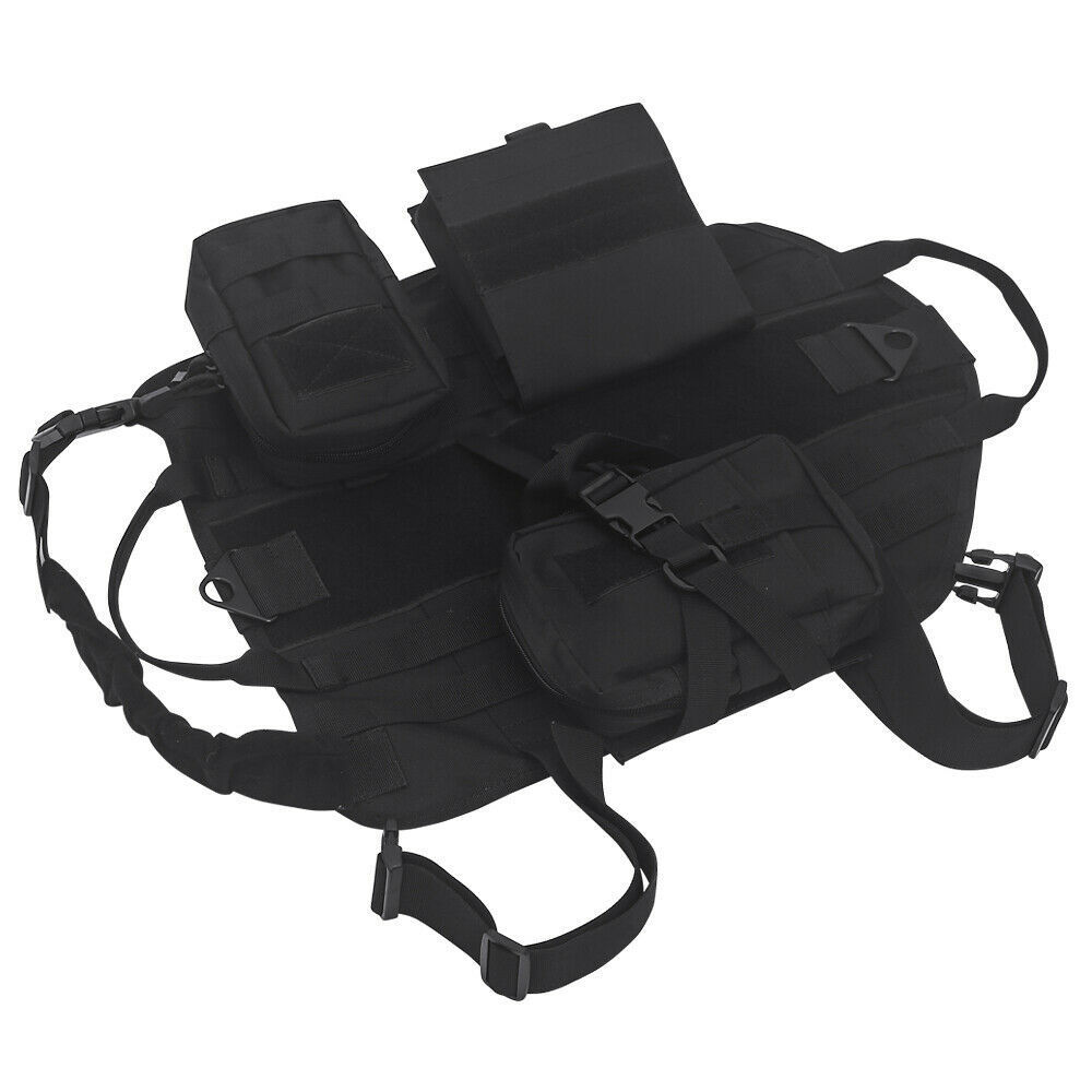 Customized Nylon Tactical Dog Carrier Set Molle Tactical Dog Vest with Pouch Training