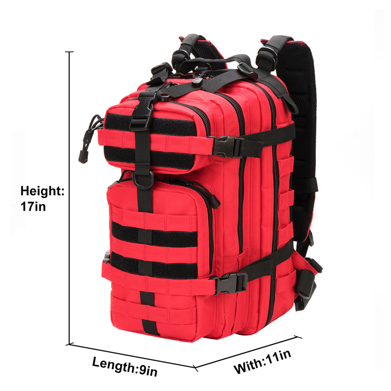 On Arrival in 3 Days Red Outdoor Molle Webbing Assaults Backpack Rucksack Pack Bug Out Tactical bag